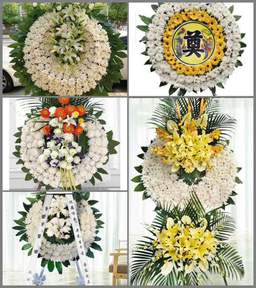 山东青岛莱西市夏格庄镇宫家城村花圈速递